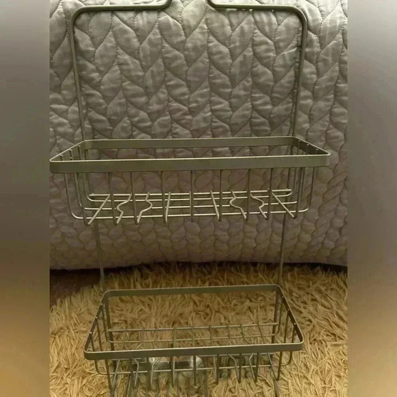 Hanging Shower Caddy with 2 Wall Clings - Picture 3 of 11